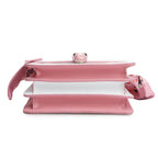 Bvlgari White/Pink Serpenti Forever Top Handle w/ Box, Straps, &amp; Two Scarves