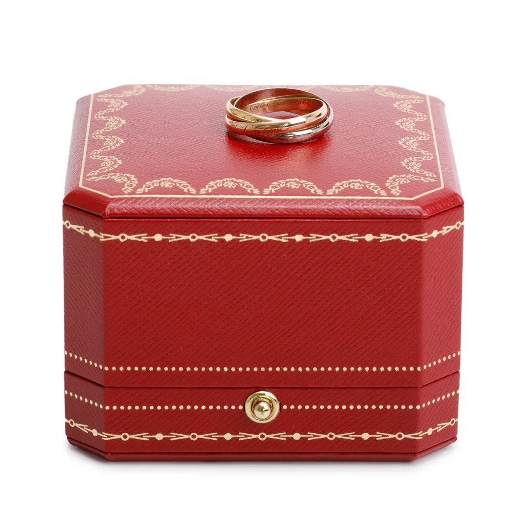 18k Tri-Gold Trinity Rolling Ring, Small Model Size 54 7 w/ Box Coeur Cult Core