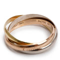 18k Tri-Gold Trinity Rolling Ring, Small Model Size 54 7 w/ Box Coeur Cult Core