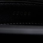 2023 Black Satinated Calfskin Small 16 Top Handle Bag w/ Strap