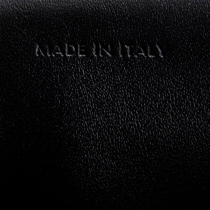 2023 Black Satinated Calfskin Small 16 Top Handle Bag w/ Strap