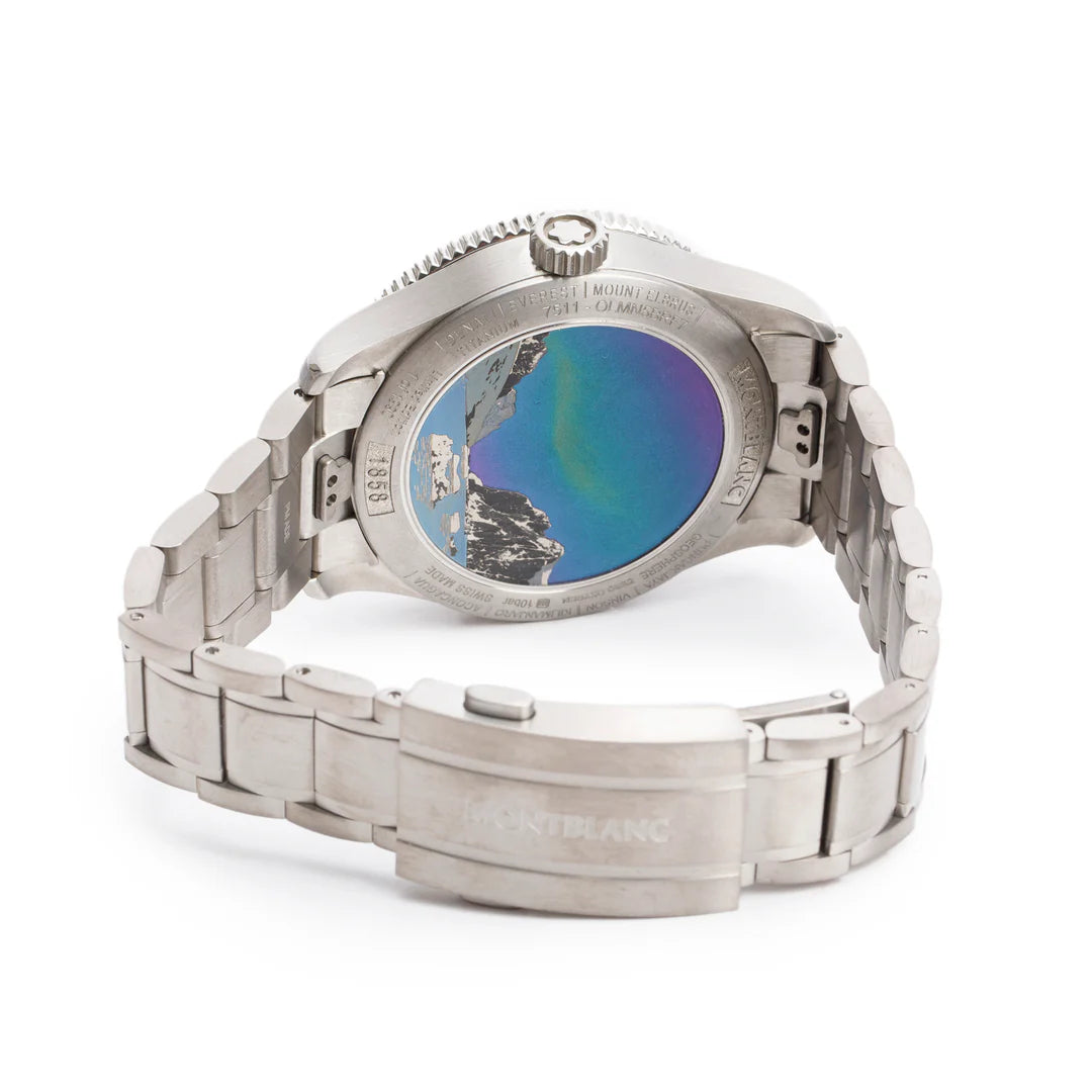 2023 Limited Edition Titanium 1858 Geosphere 0 Oxygen South Pole Exploration 42 MM Automatic Watch Blue Dial 7511 w/ Box &amp; Papers