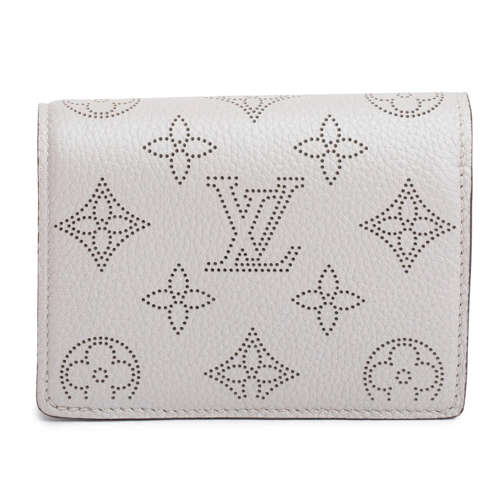 Grey Mahina Leather Clea Wallet w/ Box
