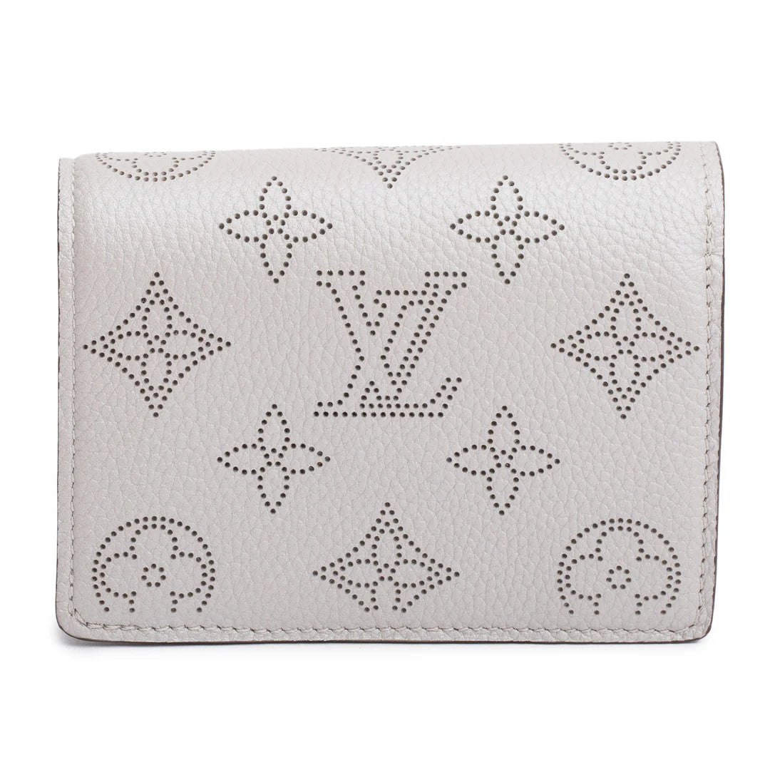 Grey Mahina Leather Clea Wallet w/ Box