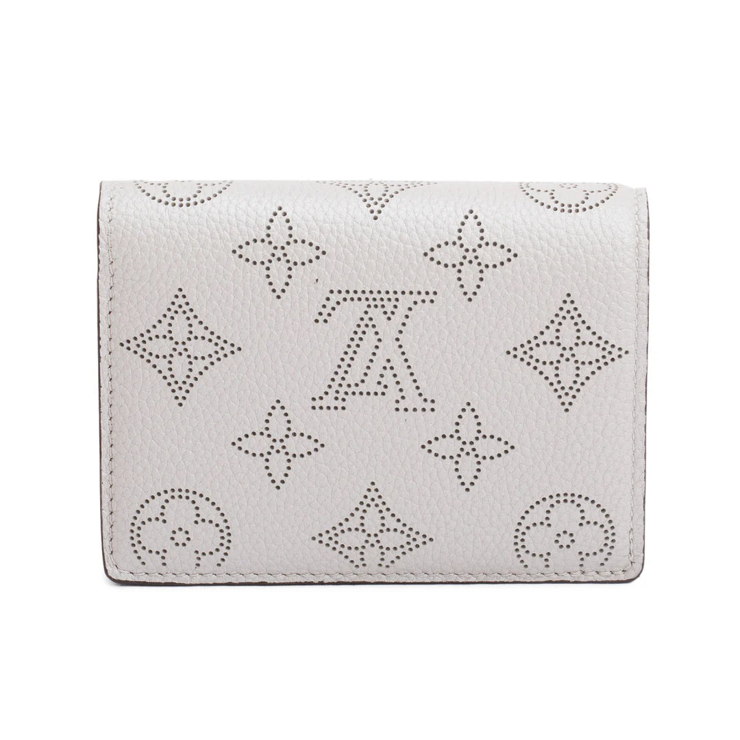 Grey Mahina Leather Clea Wallet w/ Box