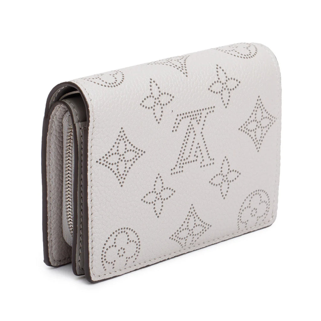 Grey Mahina Leather Clea Wallet w/ Box