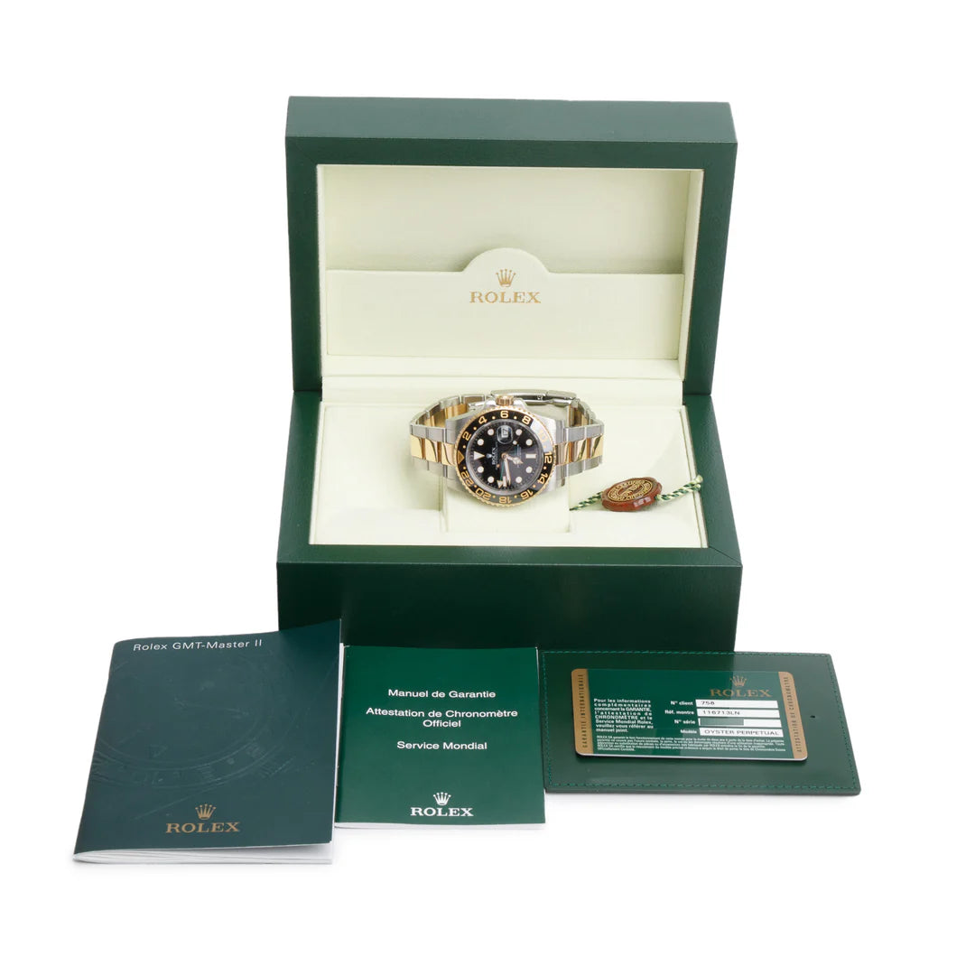 Stainless Steel &amp; 18k Yellow Gold GMT-Master II 40 MM Automatic Watch 116713LN w/ Box &amp; Papers Coeur Cult Core
