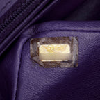 Quilted Purple Lambskin Mini Rectangular Flap Bag