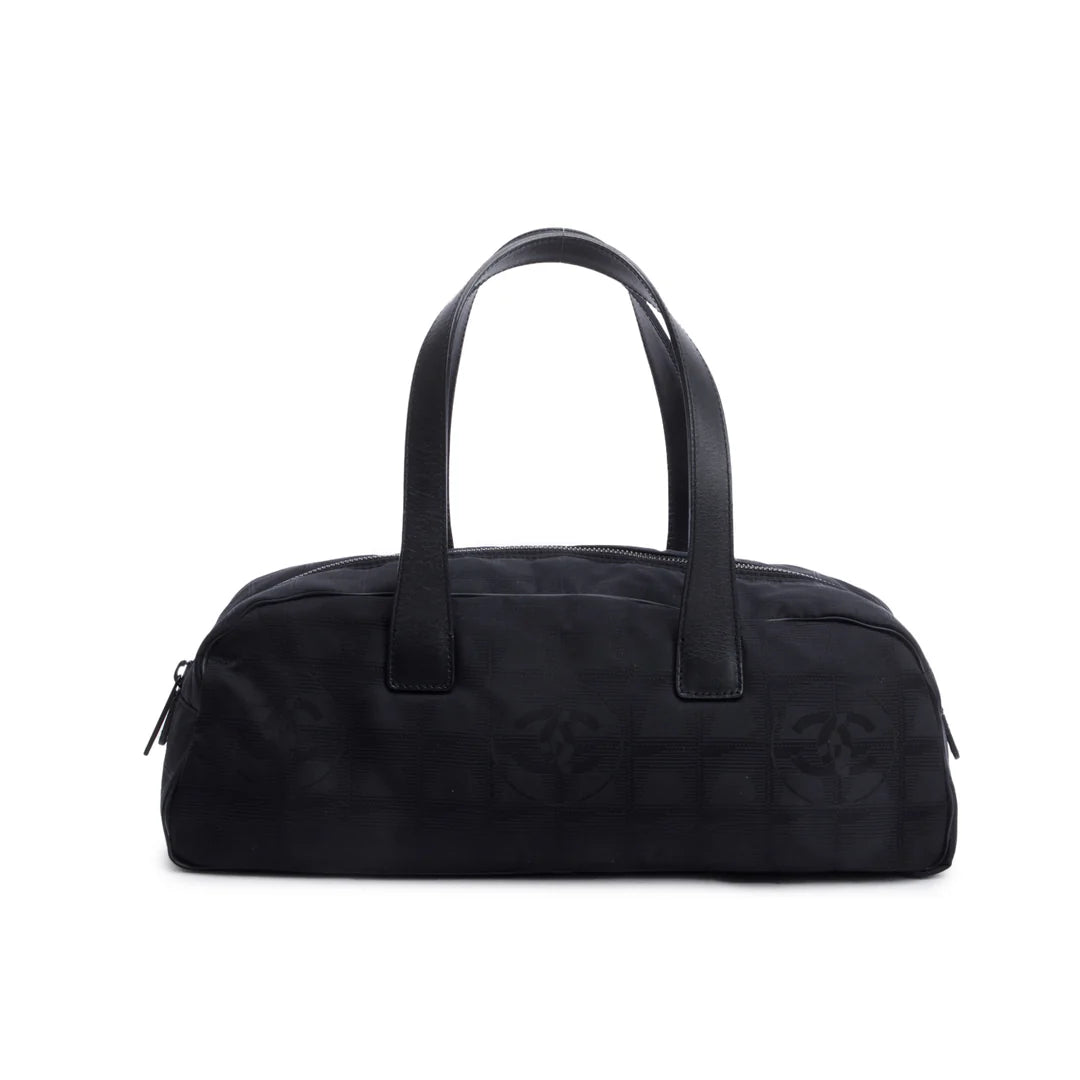 Black Nylon Travel Ligne Bowling Bag w/ Authenticity Card