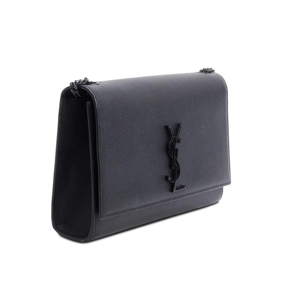 2020 So Black Grain De Poudre Leather Medium Kate Bag