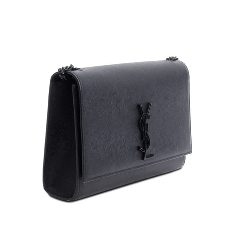 2020 So Black Grain De Poudre Leather Medium Kate Bag