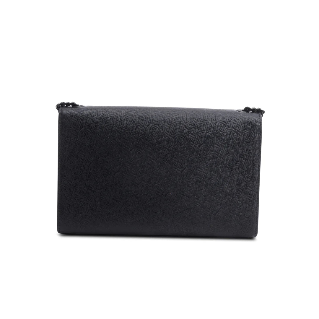 2020 So Black Grain De Poudre Leather Medium Kate Bag