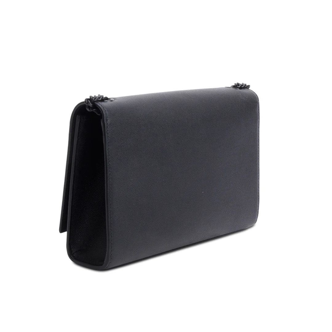 2020 So Black Grain De Poudre Leather Medium Kate Bag