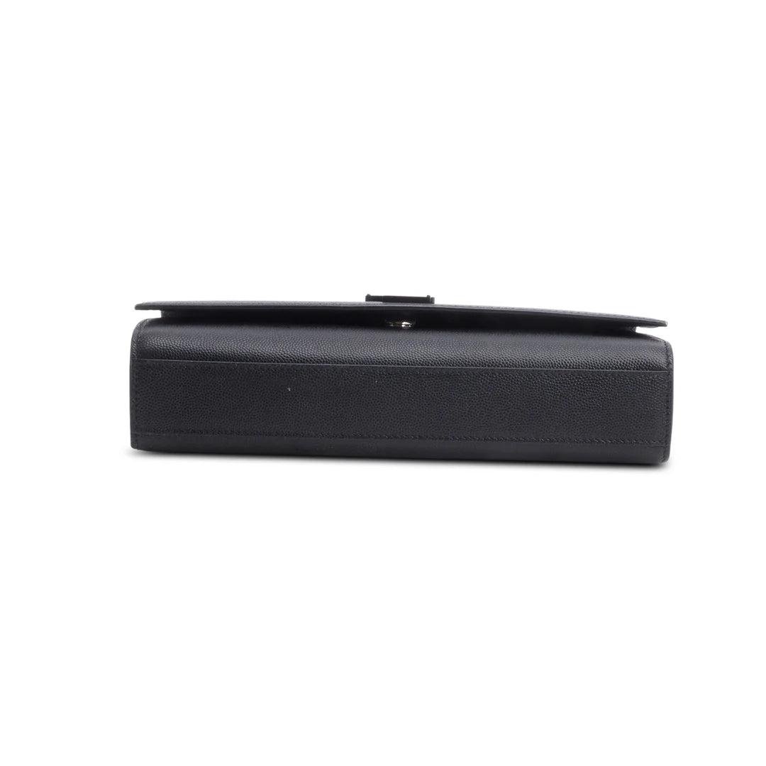 2020 So Black Grain De Poudre Leather Medium Kate Bag