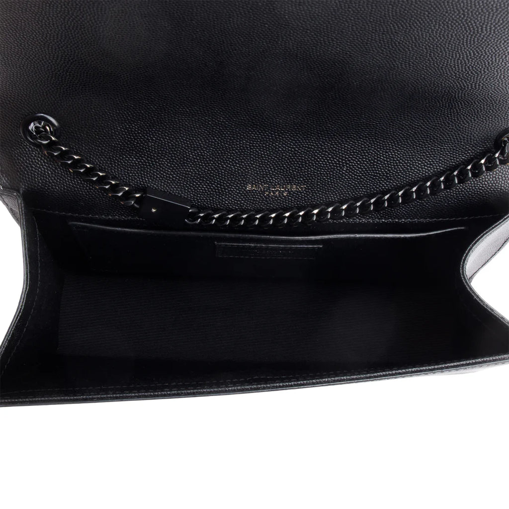 2020 So Black Grain De Poudre Leather Medium Kate Bag