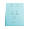 Platinum Solitaire 0.40 ct. Diamond Pendant Necklace w/ Box Coeur Cult Core