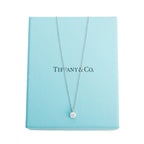 Platinum Solitaire 0.40 ct. Diamond Pendant Necklace w/ Box Coeur Cult Core