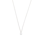 Platinum Solitaire 0.40 ct. Diamond Pendant Necklace w/ Box Coeur Cult Core