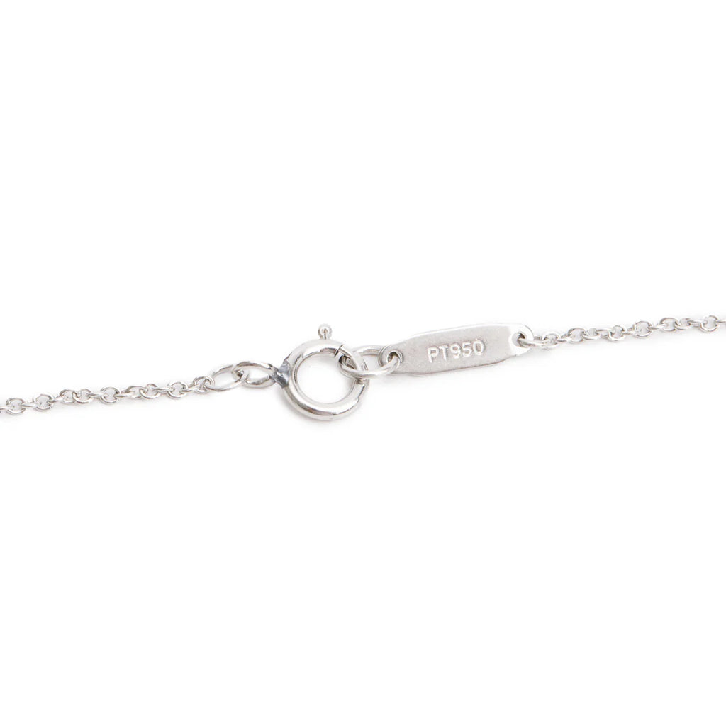 Platinum Solitaire 0.40 ct. Diamond Pendant Necklace w/ Box Coeur Cult Core