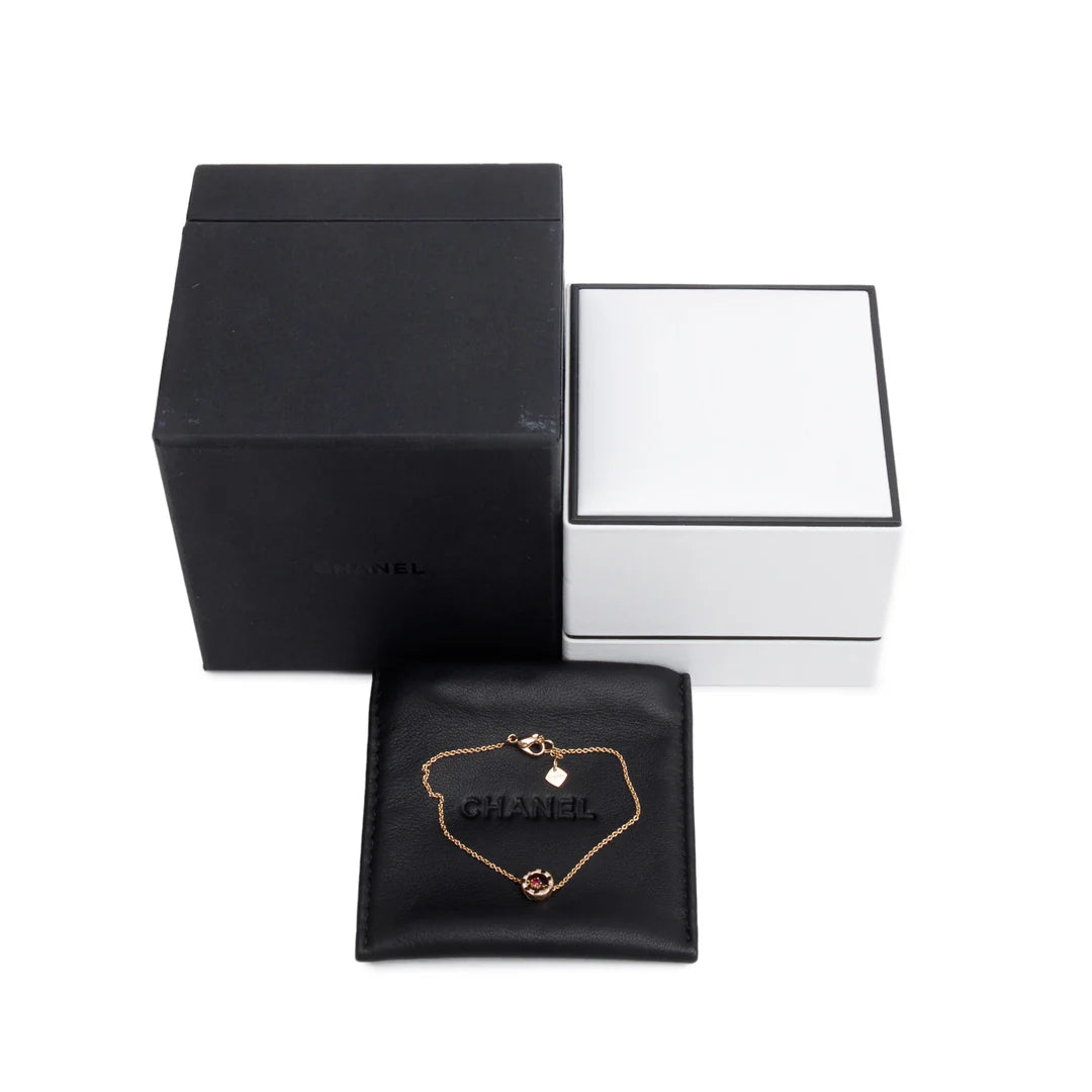 18k Rose Gold Ruby Coco Bracelet w/ Box Coeur Cult Core