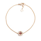 18k Rose Gold Ruby Coco Bracelet w/ Box Coeur Cult Core