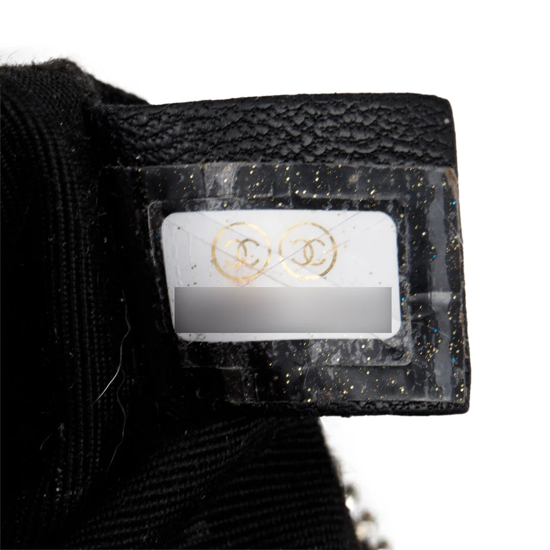 Black Lambskin Calfskin Leather Tweed Success Story Trunk Set Of 4 mini Bags w/ Authenticity Card Coeur Cult Core