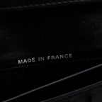 Black Lambskin Chevron Bi-Fold Wallet w/ Authenticity Card Coeur Cult Core