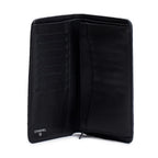 Black Lambskin Chevron Bi-Fold Wallet w/ Authenticity Card Coeur Cult Core