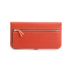 Saguine Crevette Swift Leather Dogon Long Wallet w/ Box