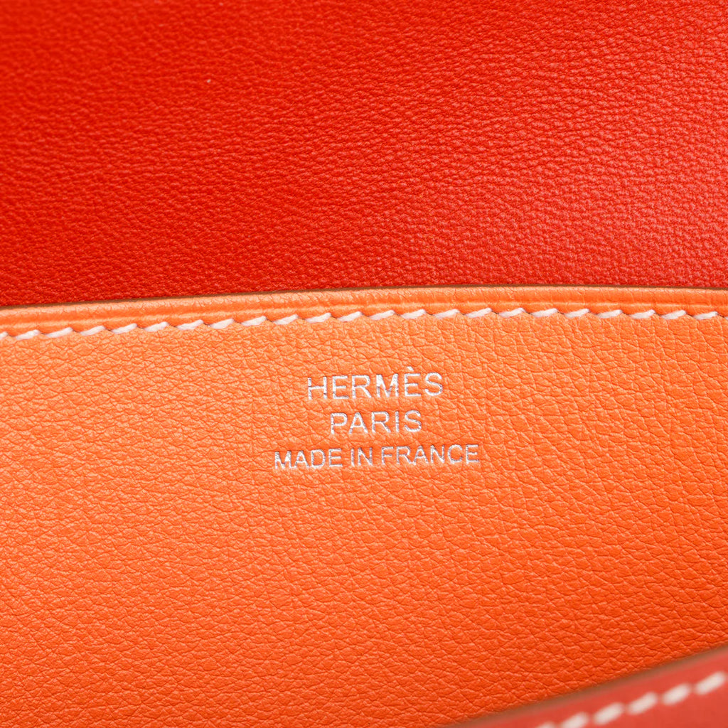Saguine Crevette Swift Leather Dogon Long Wallet w/ Box
