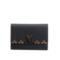 Black Taurillon Leather Capucines Compact Wallet w/ Box