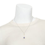 18k Yellow and White Gold Tanzanite &amp; Diamond Drop Pendant Necklace Coeur Cult Core