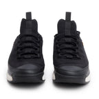 Black Canvas Calfskin Leather Trim CC Logo Sneakers, Men's Size 42