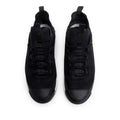 Black Canvas Calfskin Leather Trim CC Logo Sneakers, Men's Size 42