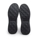 Black Canvas Calfskin Leather Trim CC Logo Sneakers, Men's Size 42