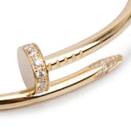 2023 18k Yellow Gold Juste Un Clou Diamond Bracelet, Size 16 w/ Box &amp; Certificate Coeur Cult Core