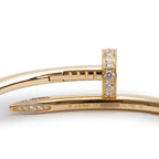 2023 18k Yellow Gold Juste Un Clou Diamond Bracelet, Size 16 w/ Box &amp; Certificate Coeur Cult Core