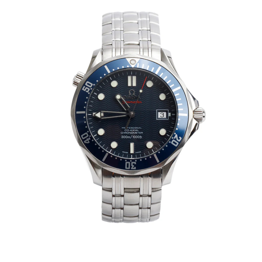 Stainless Steel James Bond Casino Royal Red Seamaster Diver 300M Professional Co-Axial Chronometer 41 MM Automatic Watch w/ Box &amp; Papers Coeur Cult Core