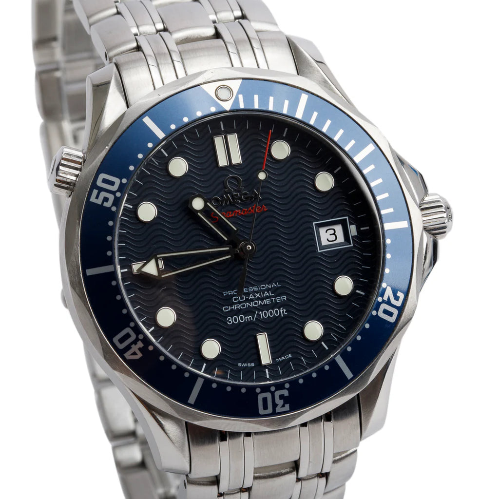 Stainless Steel James Bond Casino Royal Red Seamaster Diver 300M Professional Co-Axial Chronometer 41 MM Automatic Watch w/ Box &amp; Papers Coeur Cult Core