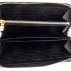 Black Monogram Embossed Leather Coussin Zippy Wallet w/ Box