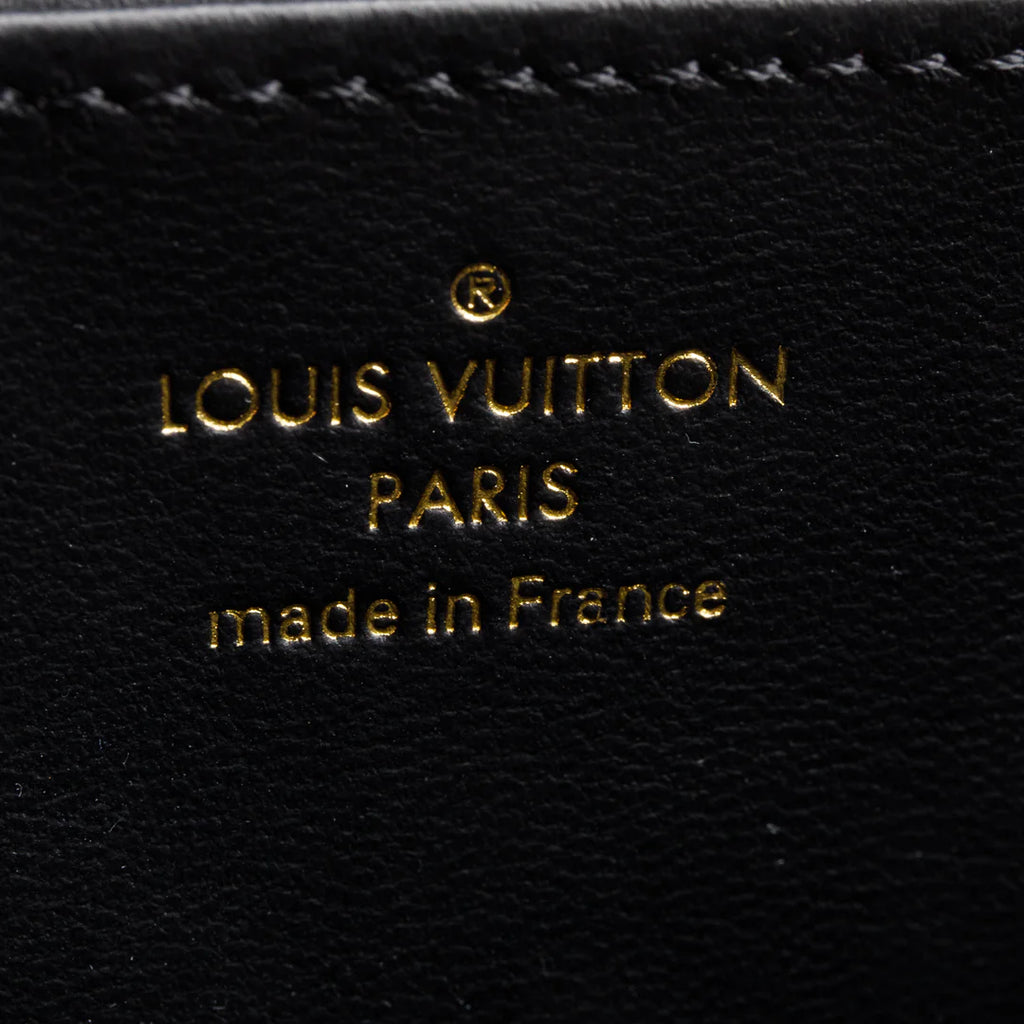 Black Monogram Embossed Leather Coussin Zippy Wallet w/ Box