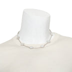 18k White Gold Vintage Alhambra 10 Motif Mother of Pearl Necklace Coeur Cult Core