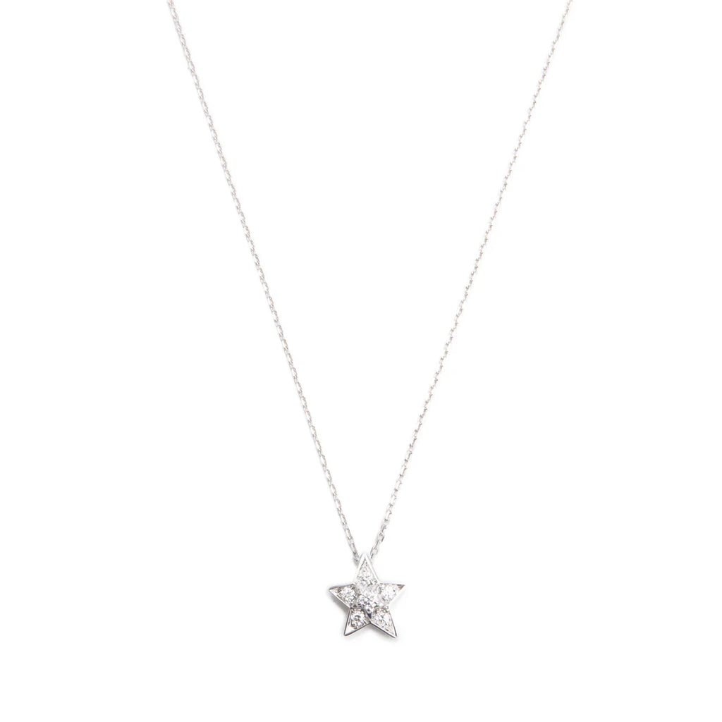 18k White Gold Diamond Comete Geode Pendant Necklace, Small Version w/ Box
