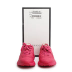 Pink Leather Women's Rhyton Logo Sneakers, Size 39 w/ Box