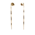 18k Yellow Gold Large Profil de Camelia Hoop Earrings Coeur Cult Core