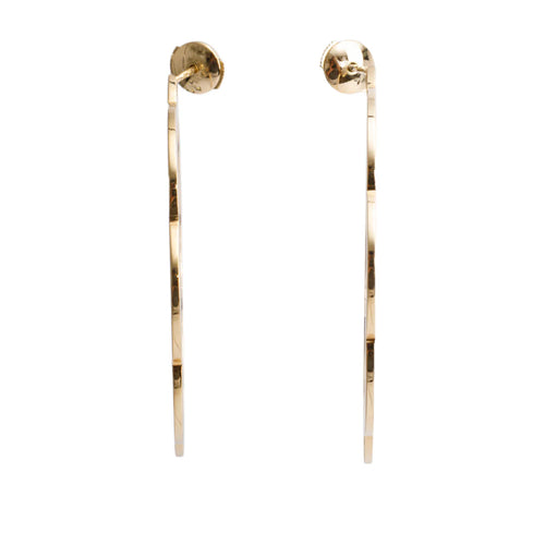 18k Yellow Gold Large Profil de Camelia Hoop Earrings Coeur Cult Core