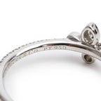 Platinum Diamond Fleur de Lis Ring, Size 5 w/ Box Coeur Cult Core