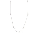 Elsa Peretti Platinum 0.60 tcw. Diamonds by the Yard Necklace w/ Box Coeur Cult Core