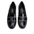 Black Patent Leather CC Logo Loafer, Size 40
