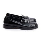 Black Patent Leather CC Logo Loafer, Size 40